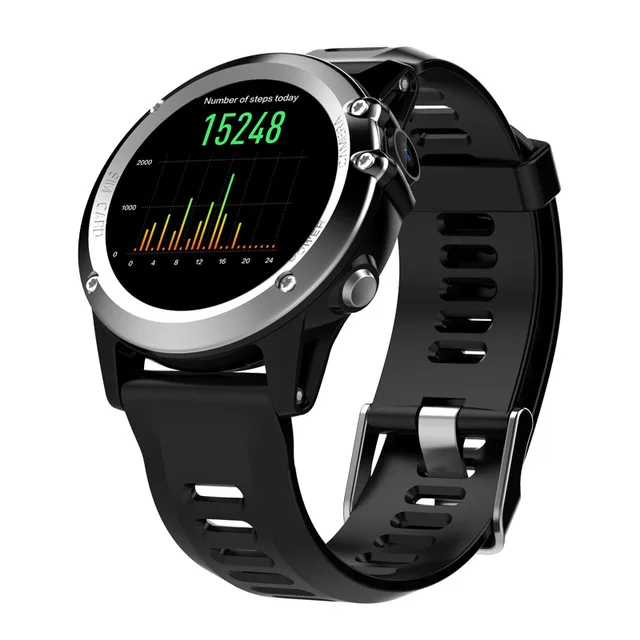 Серебристый Microwear H1 3g Wifi gps Смарт-часы телефон 5MP камера 1,2 GHz двухъядерный сердечный ритм компас IP68 Водонепроницаемые спортивные умные часы - Цвет: Серебристый