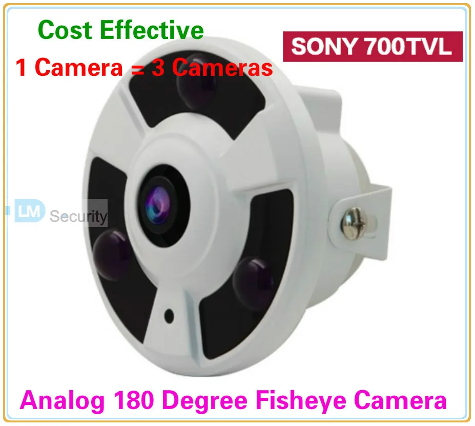 Lihmsek Sony 700TVL CCTV рыбий глаз панорамная Антивандальная камера 180 градусов