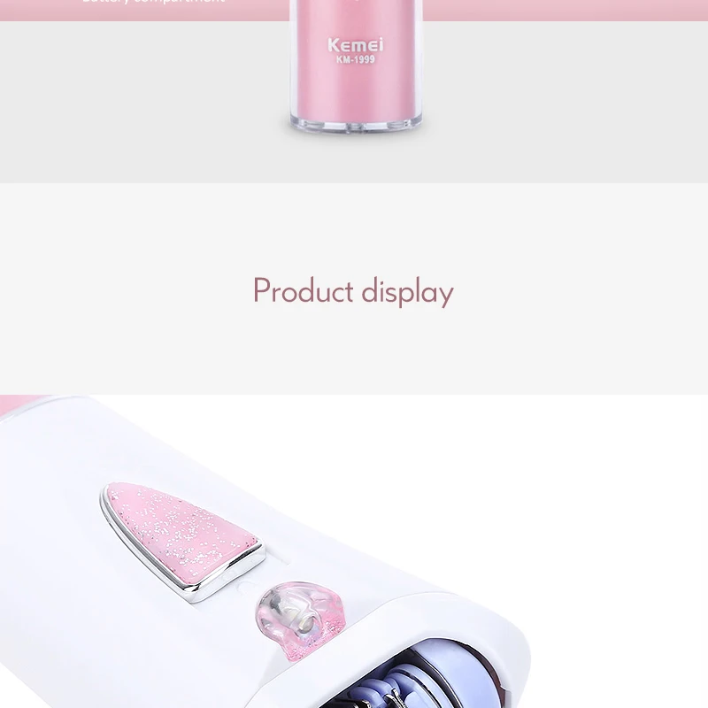 Kemei Mini Electric Epilator For Women Care Depilador Hair Removal Machine Shaver epilator Female Body Face Depilatory tool D40