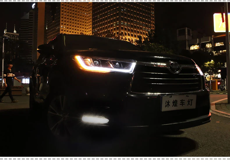 Набор для автостайлинга для Toyota Highlander фары светодиодный фара Highlander DRL Объектив двойной луч HID Xenon автомобильные аксессуары