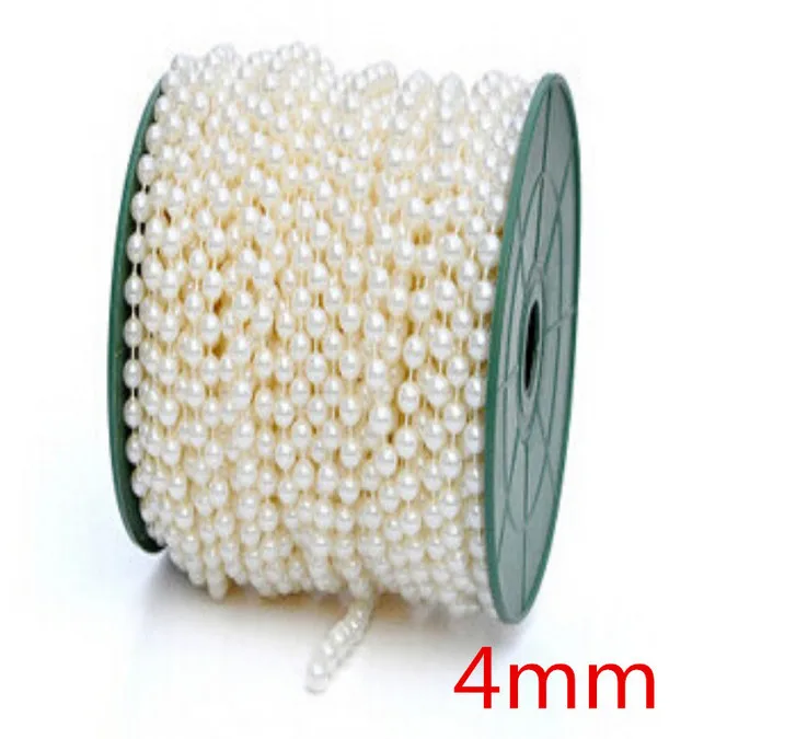 2 метра 4 мм жемчужные бусины цепочка гирлянда цветы для свадебной вечеринки