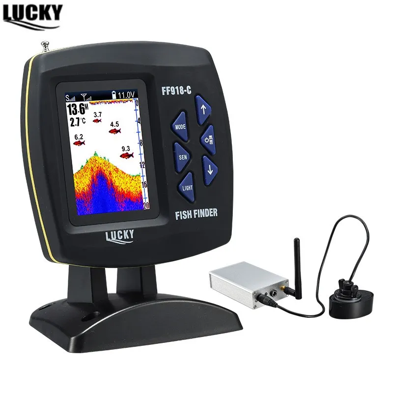 LUCKY эхолокатор для установки на лодке FF918 CWLS 980 футов 3 5 lcd 90 градусов 125 кГц Sonar Findfish