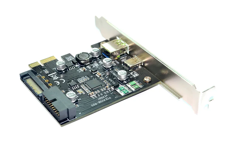 XT-XINTE PCI-e на USB3.1 Тип-C карты расширения PCIe USB 2.4A Быстрая зарядка + 19PIN спереди