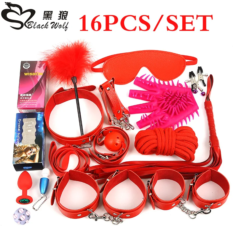 Черный волк 16 шт./компл. новинка кожаный набор для связывания удерживающие
