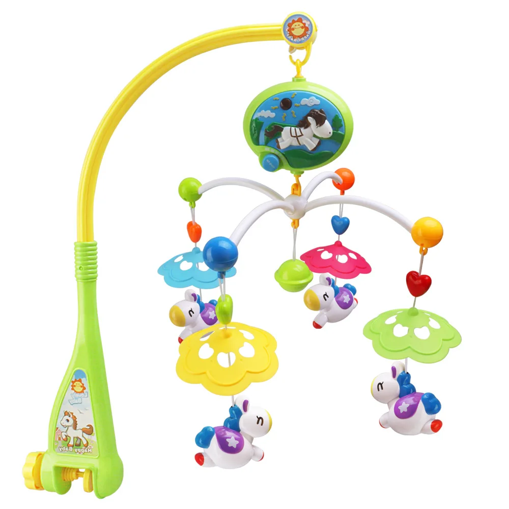 Детские Игрушки Кровать Колокол Вращения Музыка Милый Пони 0to3 Месяцев