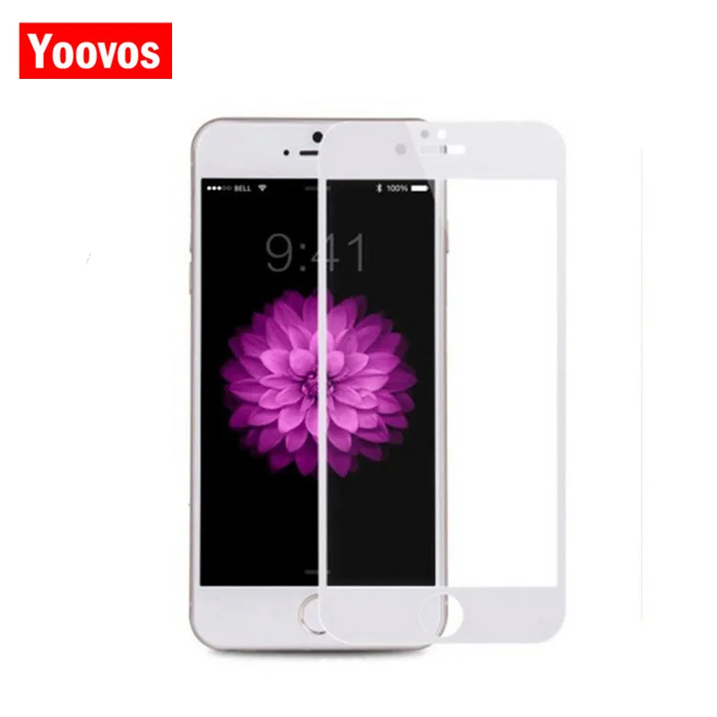 Yoovos для Iphone 7 Plus закаленное Стекло пленка 6 S телефон фильм 3D полный Экран крышка из