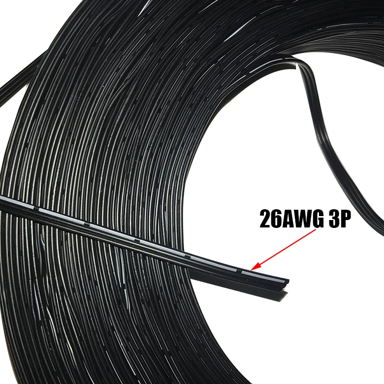 26AWG 3P 4P 8P специальный мягкий высокотемпературный силиконовый кабель Мягкий параллельный провод черный белый луженый медный провод Гибкая линия 10 м