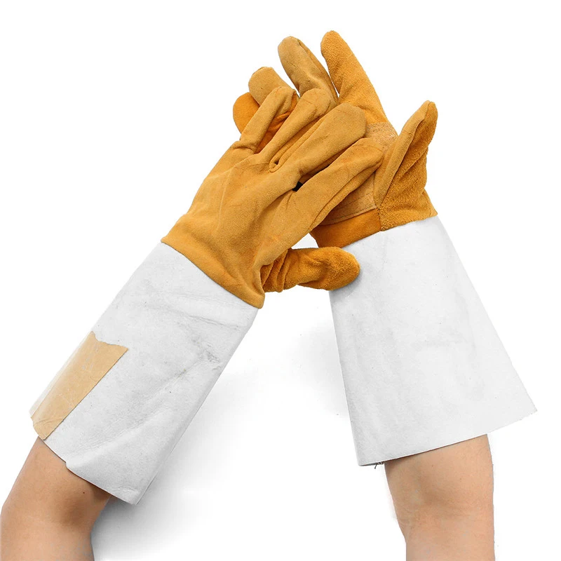 Натуральная binyeae сварки сварщиков работы мягкой натуральной кожи плюс Прихватки