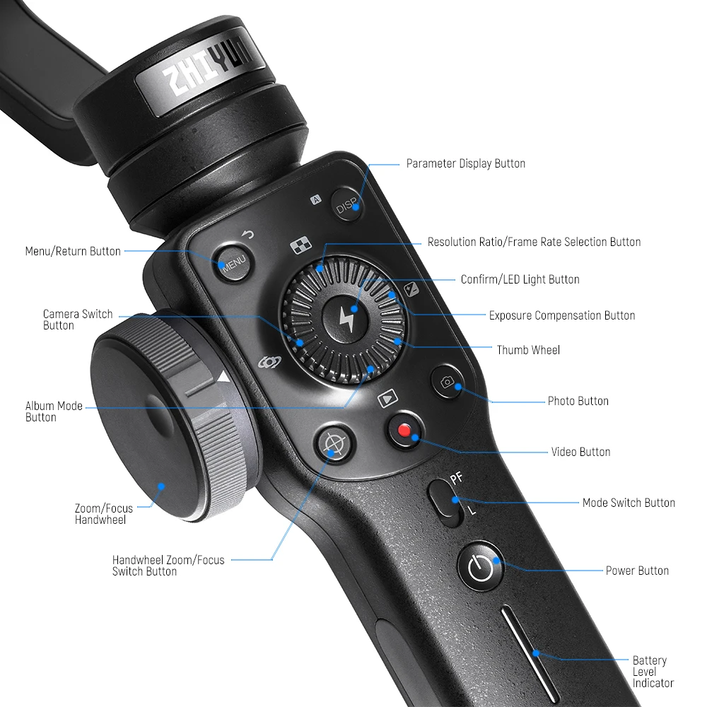 Ручной Стабилизатор ZHIYUN Smooth 4 3 осевой шарнирный стабилизатор для смартфонов iPhone X
