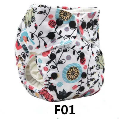 F01 Baby Washable Reusable Cloth Diaper Waterproof Adjustable Cloth Nappy Baby Cloth Diaper Cover With 1pc Microfiber Insert - Цвет: F01
