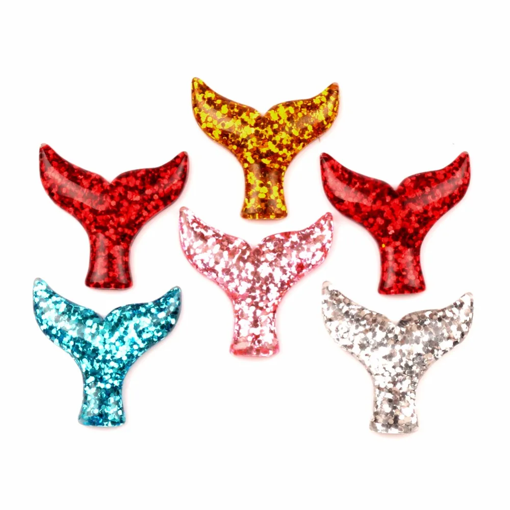 

10 шт. украшения из смолы «рыбий хвост», Симпатичные кавайные бусины с плоским основанием, кабошон, украшения для скрапбукинга, аксессуары «с...