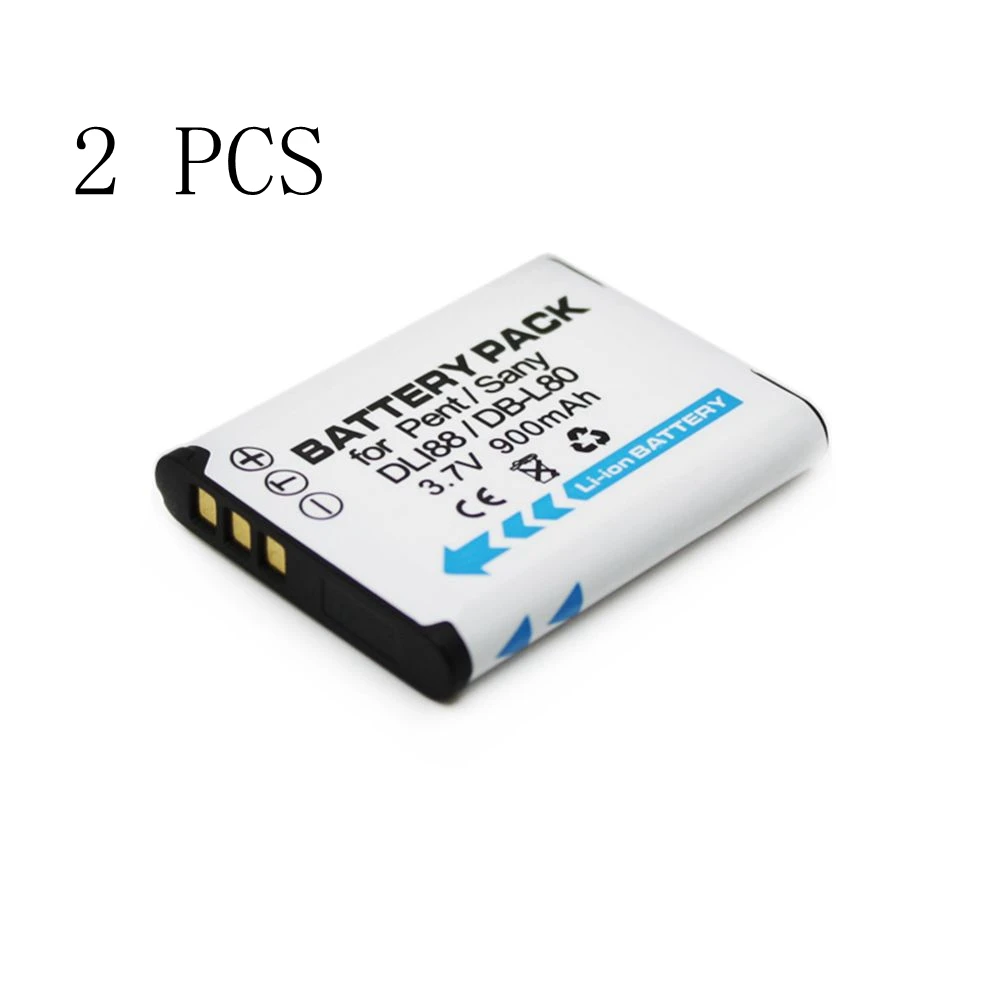2 шт. аккумулятор для камеры WHCYonline 900 ма/ч моделей PENTAX CG100 P70 1 5 8 10 10|camera battery|db l80battery