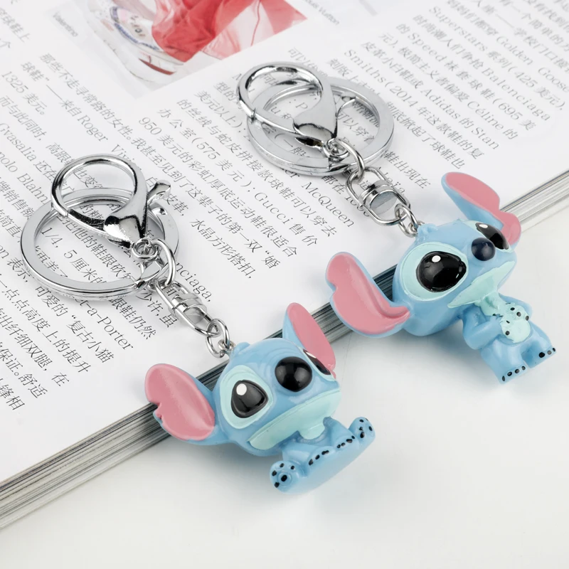 HEYu милые ювелирные изделия мультфильм Охана Лило Ститч кулон брелок Kawaii ПВХ брелок для ключей аксессуары