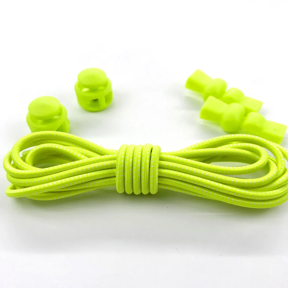 fluorescent yellow 16 цветов, модная мужская и женская спортивная обувь для бега, шнурки для бега, эластичная обувь с кружевом, все кроссовки, подходят на ремешке - Цвет: fluorescent yellow