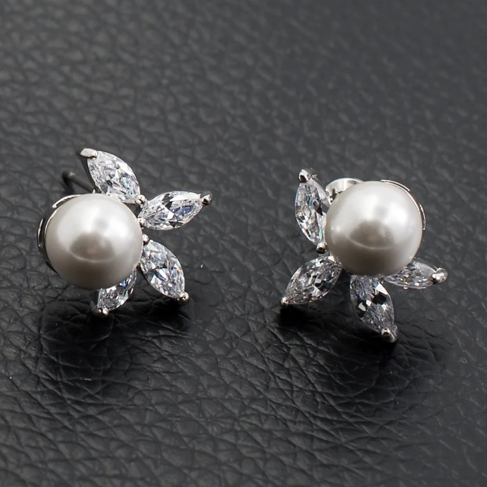 Новинка 2017 Полный AAA кубический цирконий свадебное ожерелье для невесты серьги