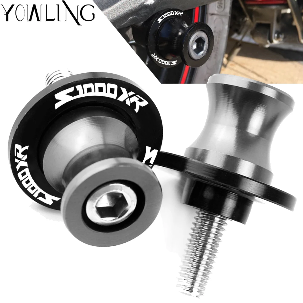 

High quality 8MM Motorcycle accessories Swingarm Spools slider stand screws For BMW S1000XR 2015 2016 2017 2018 2019 With Logo
