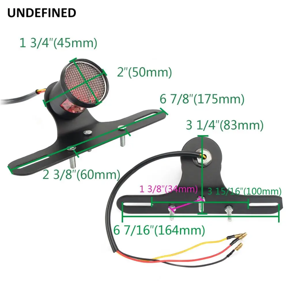 Мотоциклетный сетчатый тормозной задний светильник кронштейн заднего номерного