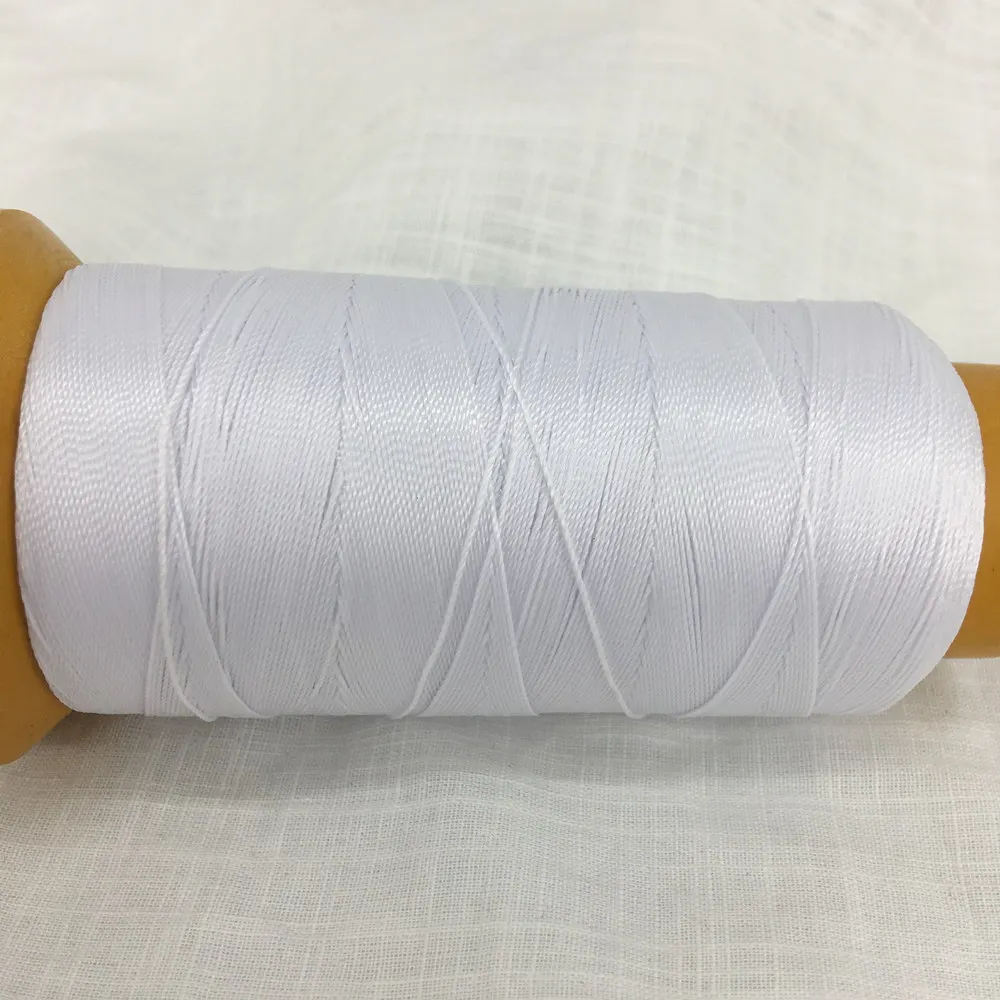 О Fit многожильный Плетеный искусственный шелковые провода DIY макраме шпагат Бисероплетение нити ручной работы фурнитура твист кружева - Цвет: White 01