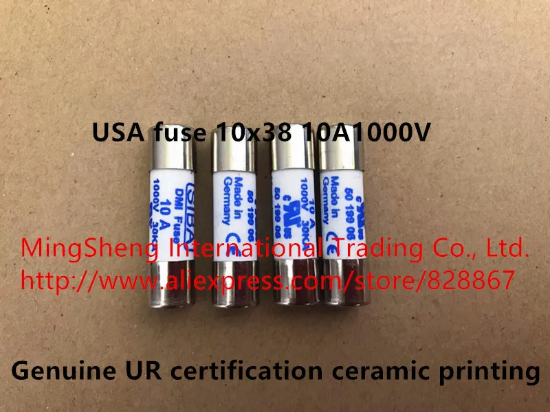 Оригинальный новый 100% предохранитель 10x38 10A1000V Подлинная UR Сертификация керамическая печать