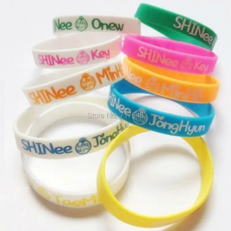 Фото 500 шт. силиконовые браслеты KPOP Shinee бесплатная доставка | Украшения и аксессуары