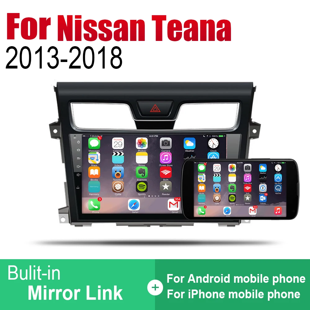 Автомобильный мультимедийный плеер для Nissan Teana 2013-2018 аксессуары Android