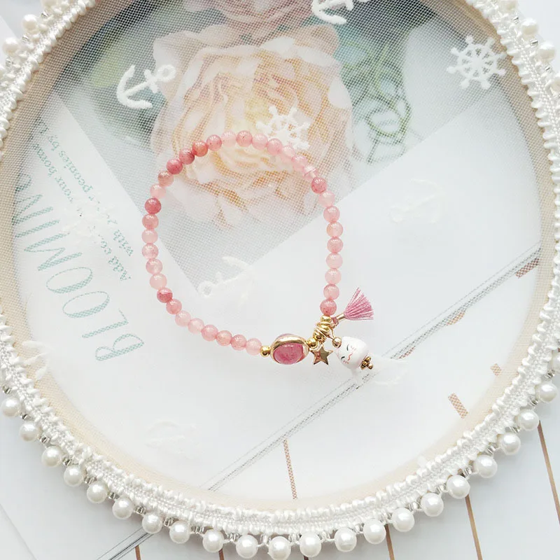 Новый милый стиль счастливый кот браслет из бисера Классический Прекрасный