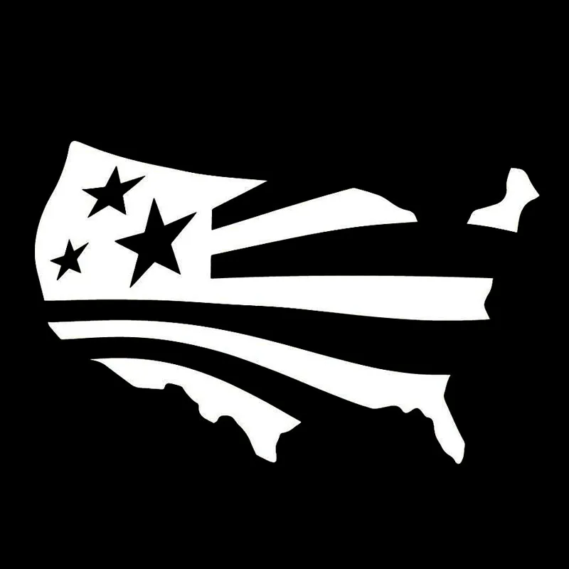 

15.5cm*9.8cm STARS STRIPES Fashion Vinyl Decal Car-styling Car Window Sticker Black/Silver S6-3651