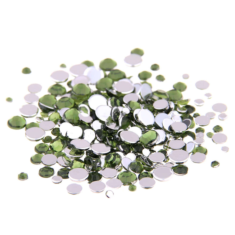 Smart Color Olive Acrylic Rhinestones Shoes Sparkling Nail Art Decorations Clothing Small Pack | Красота и здоровье