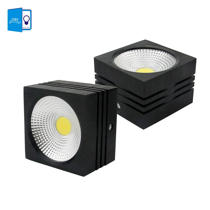 [Dbf] Черный квадрат затемнения 7 Вт/5 Вт AC 110 В/220 В LED Алюминий пятно свет COB