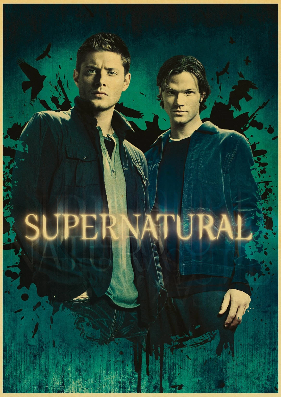 Постер сериала "Сверхъестественное" Jensen Ackles винтажные плакаты и принты крафт-бумага барная комната Домашний декор Настенная Наклейка - Цвет: K105