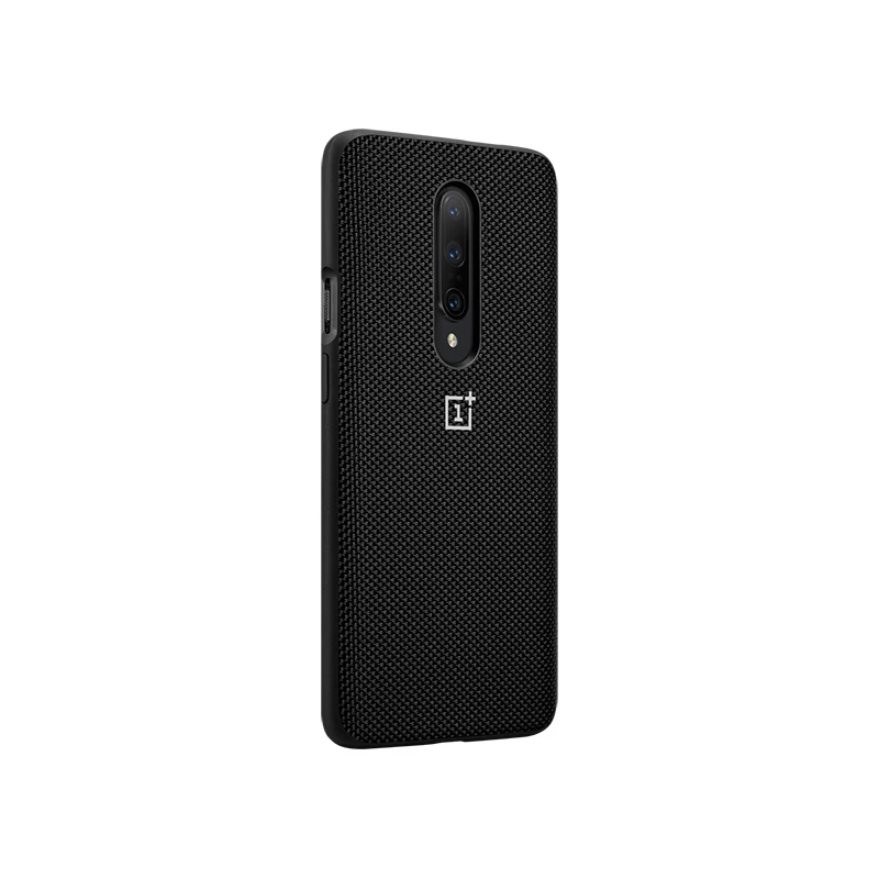 Oneplus 7pro нейлоновый чехол 100% официальный оригинальный защитный черный One Plus Coque