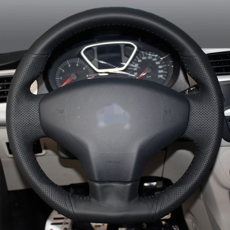 Блестящие пшеницы ручной работы черный кожаный чехол руль для Citroen Elysee C Новинка