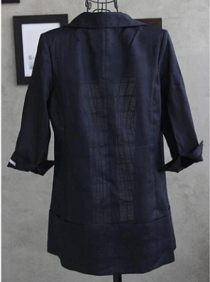 

women's 2020 new style summer and autumn large size loose suit Europe and America hot selling leisure jacket linen coat M0001