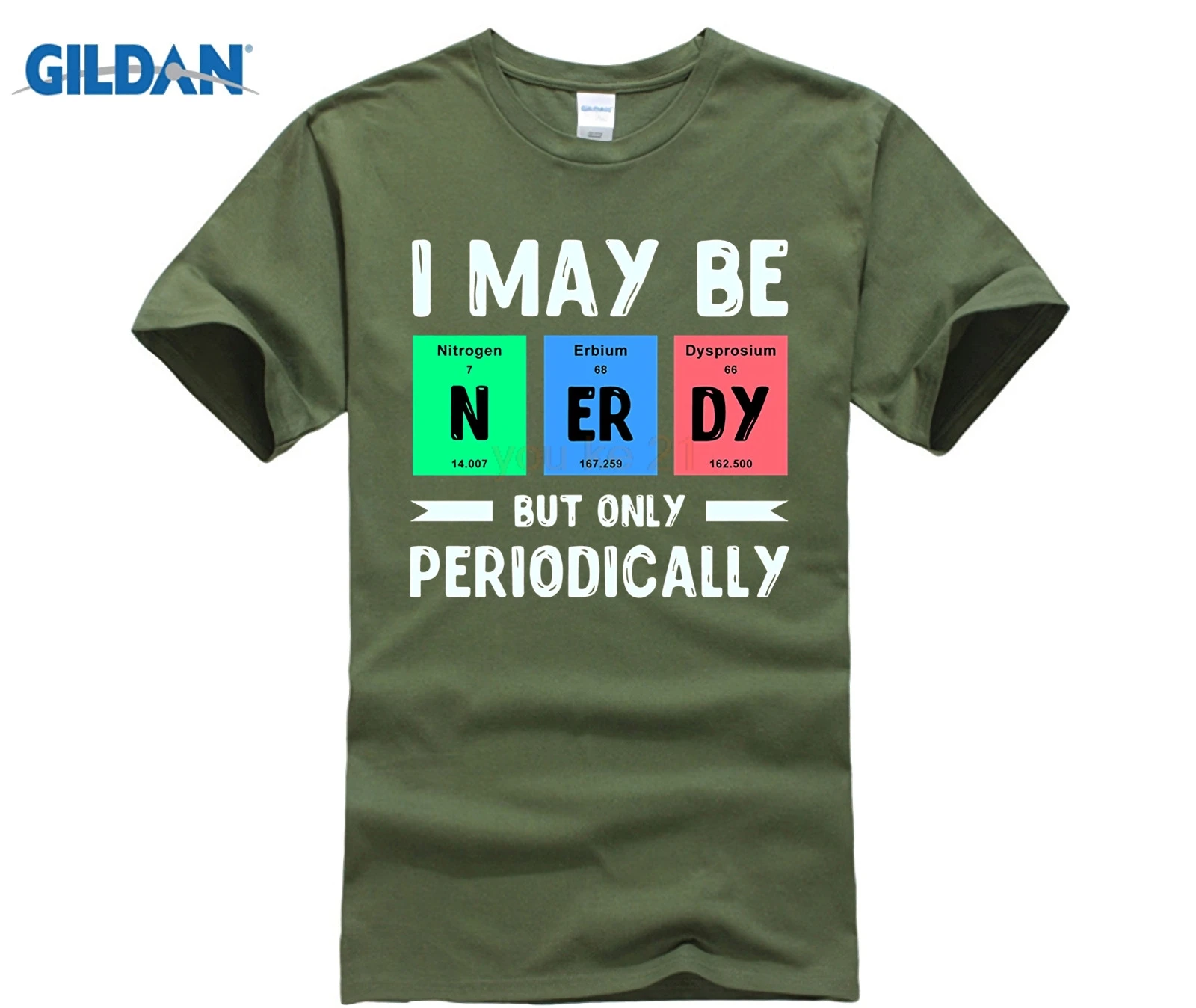 Футболка GILDAN Nerdy Periodic Table Of Elements | Мужская одежда