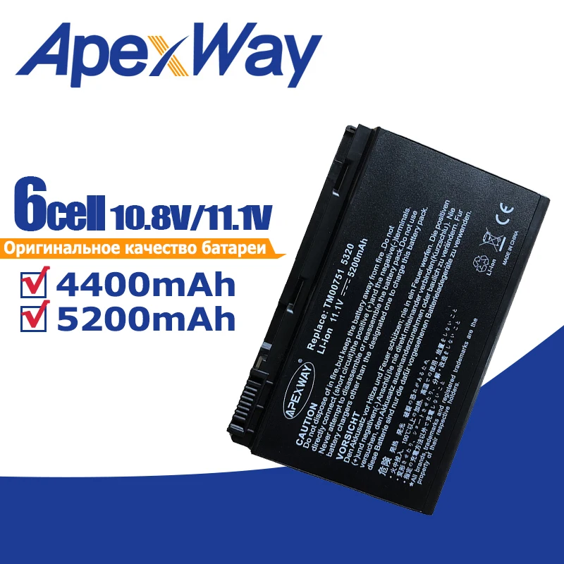 11 1 В Аккумулятор для ноутбука AcerTravelMate 5220 5220G 5230 5310 5320 5330 5520G 5520 5530G 5530 5710G 5730 TM00741 |