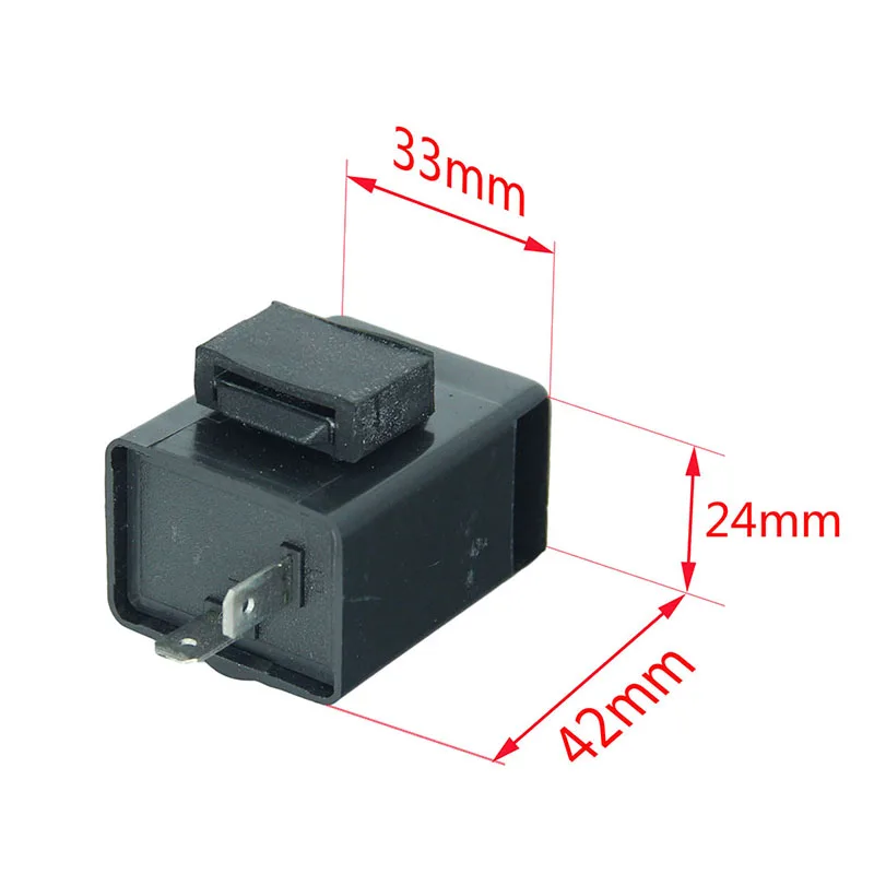 

2pcs/pack 12V 2 Pin Motorcycle Relay Flasher Electronic LED Turn Signals Flasher Blinker Relay Fit For Dirt Bike ATV Quad DQ-186