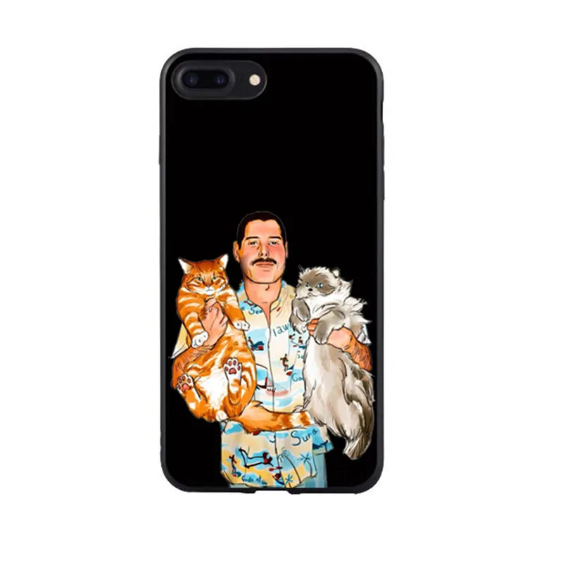 Роскошный чехол для телефона Freddie Mercury Rainha banda Qualidade черный силиконовый iPhone 8 7 6 Plus 5