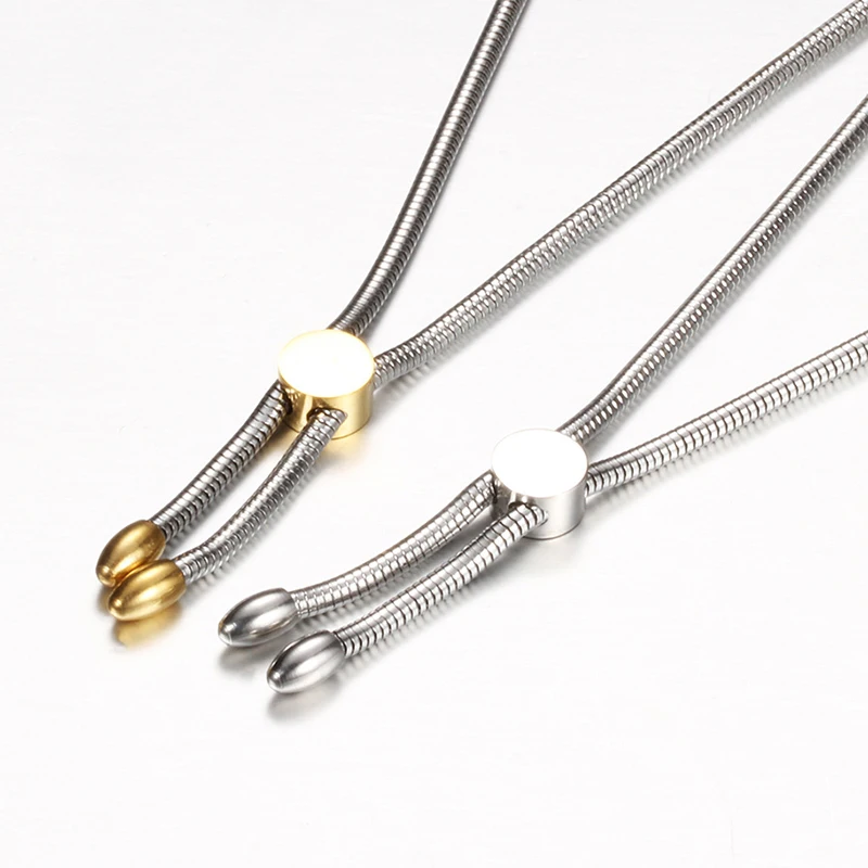 Нержавеющая сталь змея цепи браслеты серебряного цвета золота регулируемые