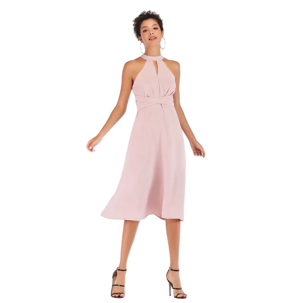 YYFS 2019 Новое Сексуальное Женское летнее платье без рукавов хлопковое подвесное