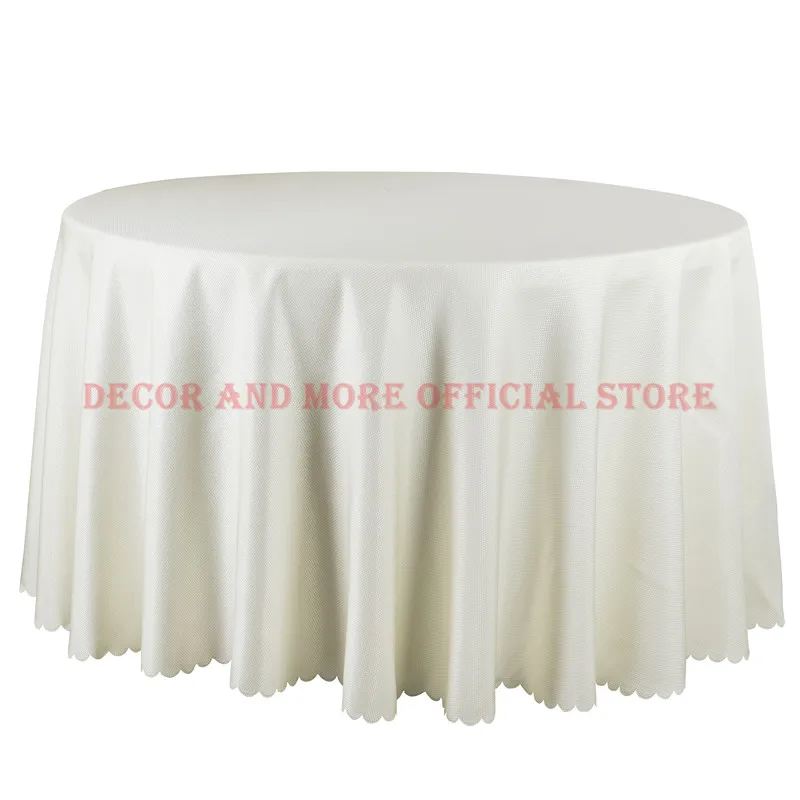 10PCS Polyester Jacquard Solid Table Linen Square Red White Gold Cloths Hotel Banquet Wedding Cover Round Tablecloth |