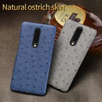 leather case for oneplus 7 10 pro 10r ace 9rt cases real ostrich shell for 6 nord shockproof phone cover luxury smartphone funda