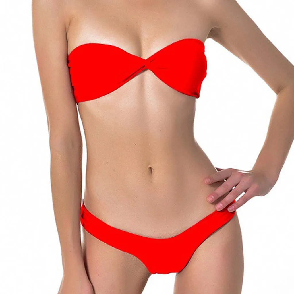 Очень рекомендуется женский Soild пуш-ап пляжный бюстгальтер с подкладкой бикини