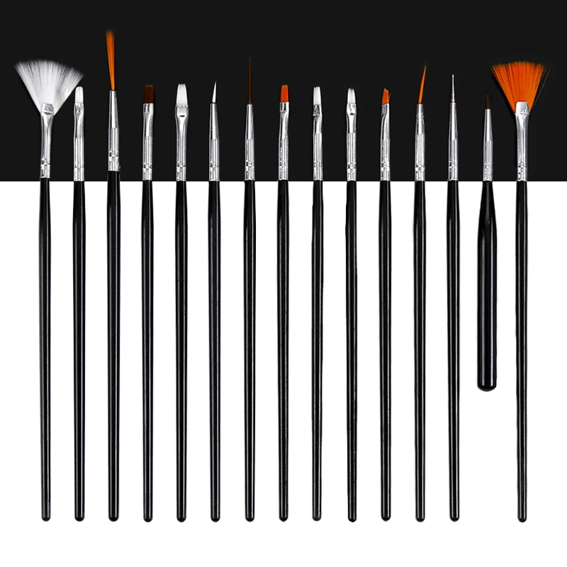 Набор кистей для дизайна ногтей 15 шт./компл.|brush font|brush redtool hoe |
