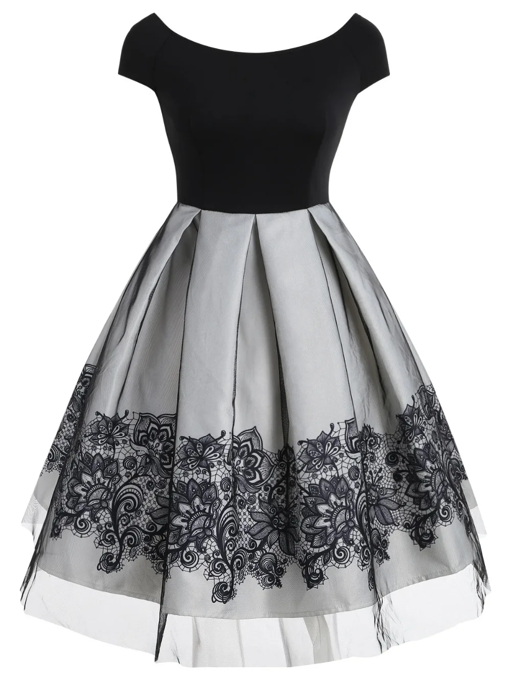 Женское Сетчатое винтажное вечернее платье летнее сексуальное ТРАПЕЦИЕВИДНОЕ