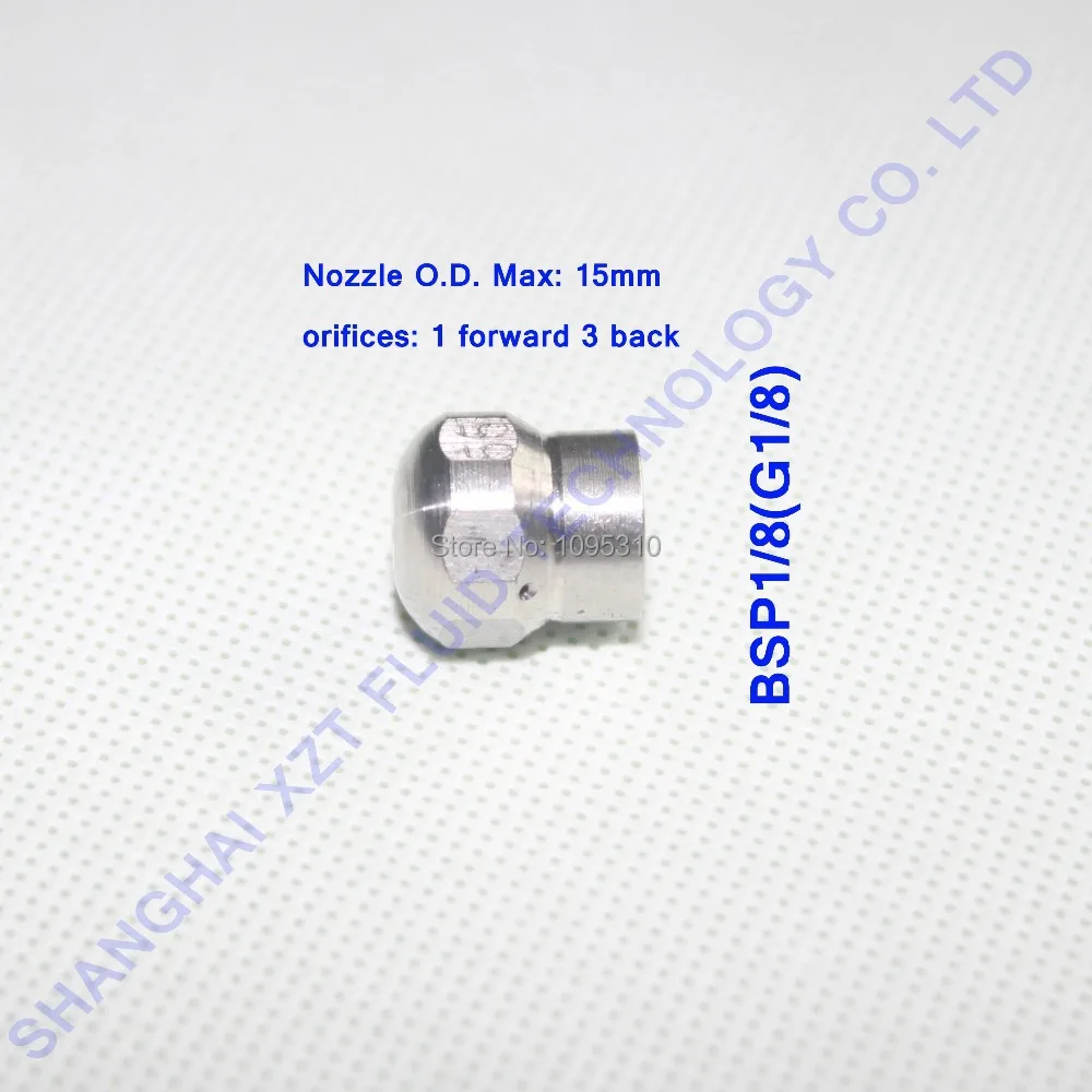 XZT-S13-Inlet BSP1/8 Pressure Washer Sewer Jetter Drain cleaning nozzle Button Nose Sonda Spurga | Инструменты