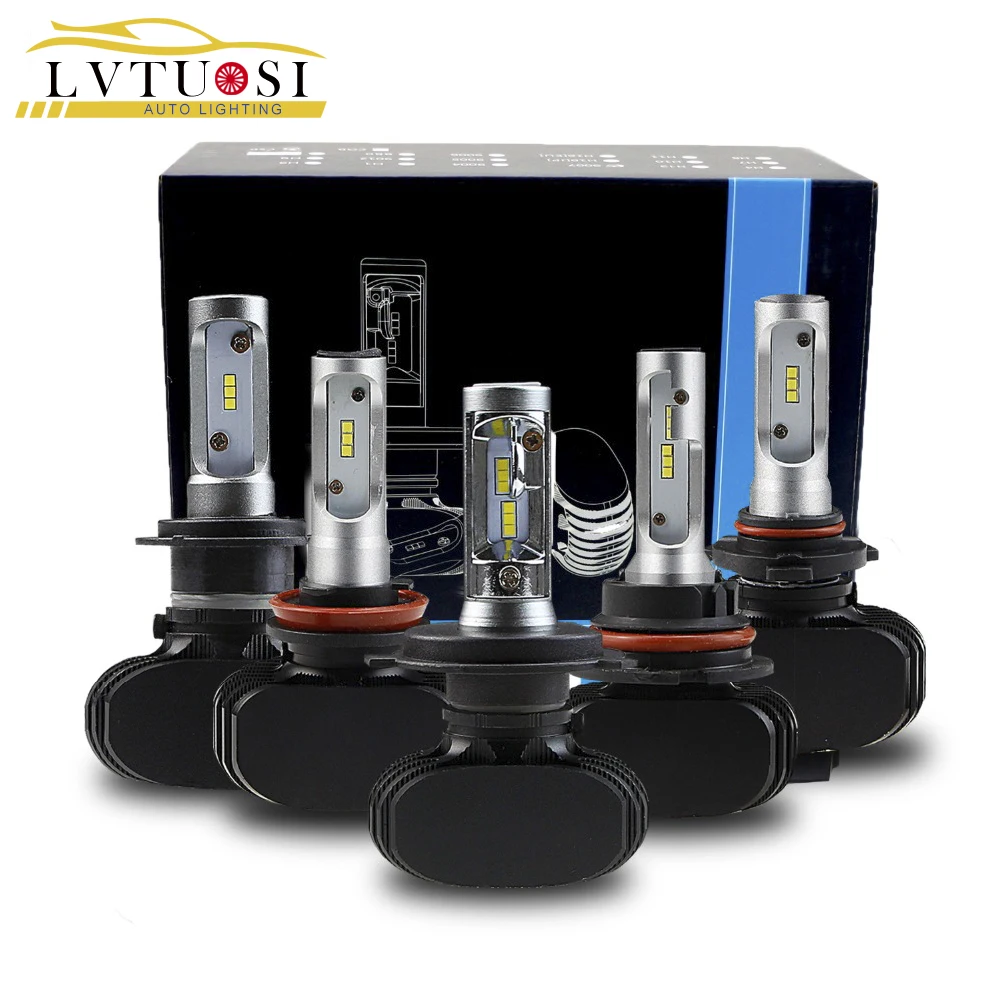 LVTUSI H4 H7 Светодиодные Автомобильные фары H11 H1 9005/HB3 9006/HB4 H13 9004 9007 H3 8000Lm светодиодный