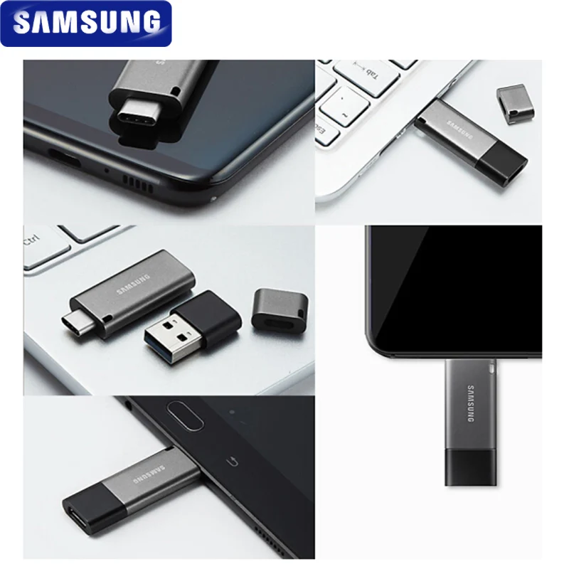 SAMSUNG Type-C USB3.1 32 Гб 64 до 200 МБ/с./с USB флэш-накопитель 128 ГБ 256 300 диск памяти для