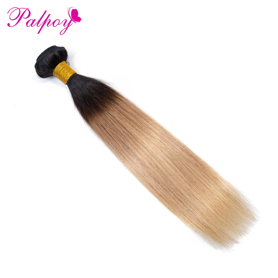 Abdo Color 1B/27 перуанские прямые волосы плетение Омбре накладные два тона Remy пучки