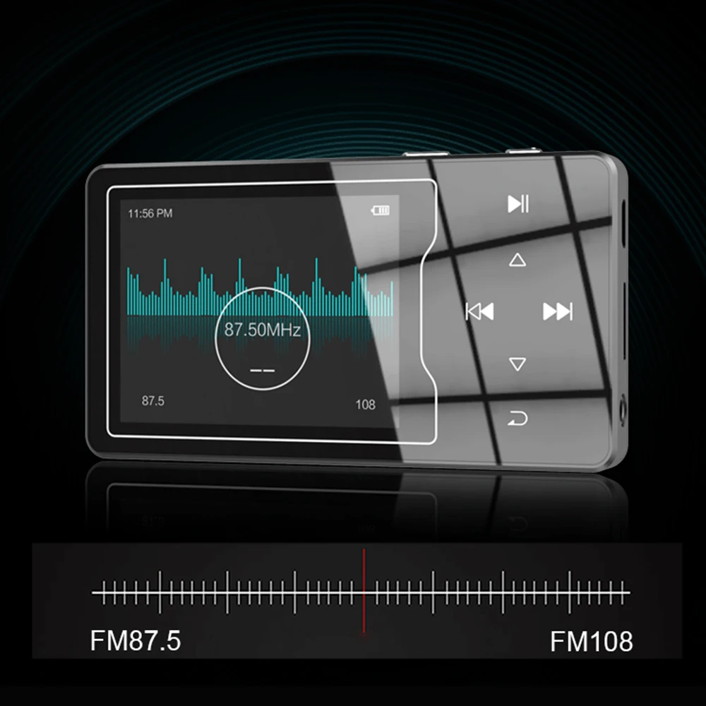 Металлический MP3 плеер RUIZU D08 8 ГБ дюйма HD большой цветной экран HIFI звук без потерь