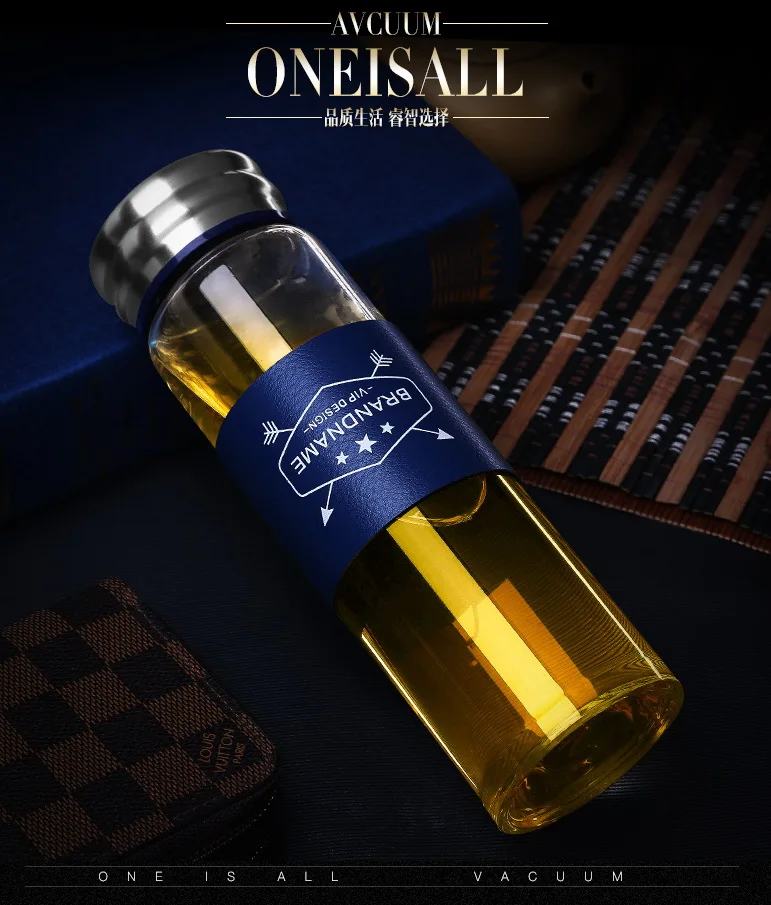 380 мл Стекло бутылка для воды Кофе Чай силиконовые герметичное уплотнение с